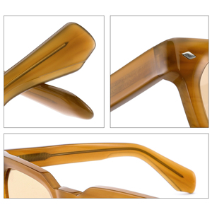 نظارات شمسية من الأسيتات بتصميم مربع كلاسيكي، حماية UV400، أنيقة للرجال والنساء، شعار مخصص، بيع بالجملة، مستقطبة، نظارات شمسية - Product Image 4