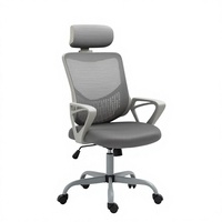 Confortable ordinateur pivotant de luxe en mouvement moderne à bascule bureau arrière chaise ergonomique moderne en maille avec appuie-tête