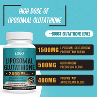 Capsules de L-Glutathion 2400mg en gélules molles, véganes, antioxydantes, complément beauté, 60 unités, pour éclaircir la peau et détoxifier les adultes
