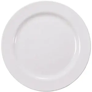 Toptan düz melamin yemek tabakları seti, düğün için beyaz plastik plaka yemek setleri