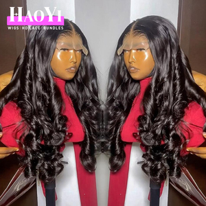 印度原生波浪卷发假发，30英寸高清蕾丝前额假发供应商批发，12A无胶原生处女发假发 - Product Image 1