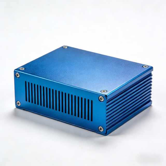 Anodized Aluminum Industrial PC Enclosure Custom CNC Machined Box Electronics Case