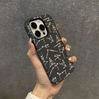 Ligne Crâne Homme Pratiquant Yoga Téléphone étui pour iphone 17 16 15 14 13 12 11 Pro Max Plus X XR XS Air Couverture Anti-chute