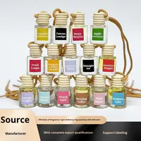 Diffuseur de parfum pour voiture en verre moderne, alimenté par USB, avec clip de ventilation solaire et bouteille suspendue – Vente en gros