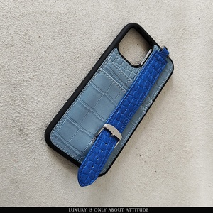 Funda de cuero PU a prueba de golpes para teléfono móvil, Funda de cuero PU personalizada con parachoques, bolsillo para tarjeta, bandolera, con correa larga para el hombro y soporte para el dedo - Product Image 4