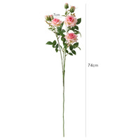 C Hochwertige Großhandel fabrikpreis weiße rote Rosen künstliche Blume massenhaft für zuhause garen hochzeit party dekoration