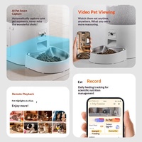Comedero y Bebedero Automático Inteligente 3 en 1 para Mascotas con Cámara IA, Dispensador de Comida para Perros y Gatos, Tazón de Acero Inoxidable, Enchufable