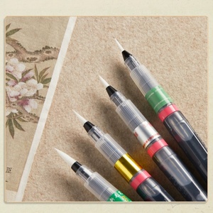 Kit de 4 pinceaux de calligraphie de qualité artiste à pointe souple pour l'écriture chinoise, le <span class=keywords><strong>kanji</strong></span> japonais et le calligraphie manuscrite – Matériel artistique - Product Image 4