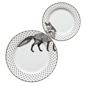 Assiette plate en céramique de 6 pouces, 8 pouces, grande assiette à dîner animal sauvage, service de vaisselle, 10 pièces/lot - Product Image 4