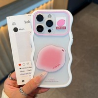DIY printbare hoes voor iPhone 18 17 Pro Max, trendy fruit achterkant sticker, aanpasbaar, schokbestendig beschermhoesje