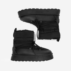 Bottes <span class=keywords><strong>de</strong></span> neige imperméables YL-26252 pour femmes, doublées <span class=keywords><strong>de</strong></span> fourrure, pour la marche en plein air en hiver, tendance, OEM/ODM - Product Image 5