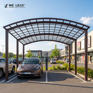 Structure de carport métallique de protection en acier et alliage d'aluminium de style industriel, de calibre lourd - Product Image 1