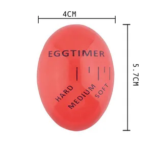 cheap perfect color changing soft hard boiled egg kitchen cooking eco-friendly resin egg timer red