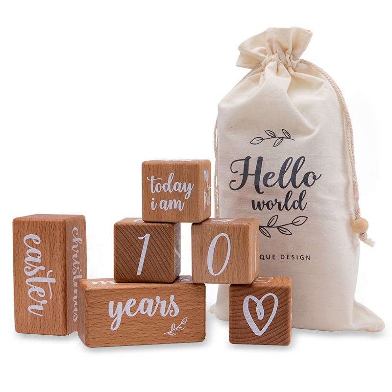 Карта Milestone Card для записи детского возраста, деревянная печать, Массивная древесина премиум-класса, изготовленная на заказ