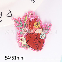 Accessoires de bijoux en acrylique à dos plat, motifs infirmière, lettre de dessin animé, médical, mignon, pailleté, pour patchs DIY et composants de bijoux