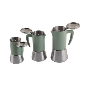 Hot selling custom 2/4/6/10 <b>cup</b> Stainless Steel <b>espresso</b> coffee maker moka pot - Product Image 2