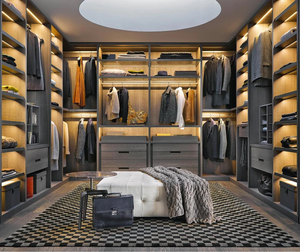 Armoire-penderie en bois verrouillable haut <span class=keywords><strong>de</strong></span> gamme <span class=keywords><strong>avec</strong></span> un design <span class=keywords><strong>de</strong></span> mobilier <span class=keywords><strong>de</strong></span> chambre <span class=keywords><strong>à</strong></span> coucher <span class=keywords><strong>de</strong></span> luxe personnalisé pour une utilisation en atelier - Product Image 1