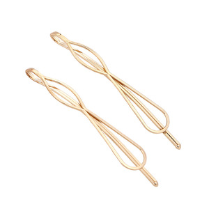 Épingle à cheveux ondulée dorée 5,5 cm, pince à cheveux de haute qualité, accessoire de bijouterie pour usage quotidien - Product Image 5
