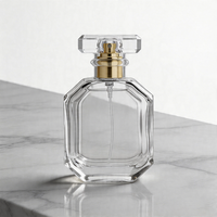 Bouteilles en verre vides de 30 ml, 50 ml, 100 ml pour parfum et crème pour le visage, avec couvercles, personnalisables avec gravure mate, impression sérigraphique de logo, vente en gros, haute qualité