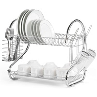 Égouttoir à vaisselle en acier inoxydable, pont d'évier de cuisine, étagère de rangement, support d'exposition de bol