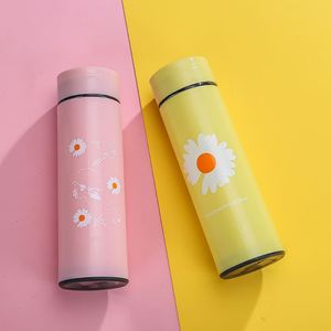 Tasse d'eau pour étudiant Little Daisy, avec filtre à thé, design élégant, en verre épais, isolée, en stock - Product Image 2