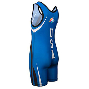 Formula1 Industries Powerlifting <b>Singlets</b>-Eco-Friendly Breathable Spandex/Polyester Plus Size Men's Blue <b>Weightlifting</b> <b>Singlet</b> - Product Image 2
