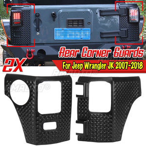 2x Rear Brake Light <b>Protector</b> Tail Light Guards Cover for Jeep Wrangler JK 2007-2018 Rear <b>Corner</b> Stop Brake Taillight Lamp Hoods - Product Image 1