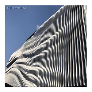 Muro esterno materiali decorativi in metallo alluminio striscia di rivestimento della parete pannelli facciata facciata tenda parete rivestimenti profili decorativi - Product Image 1