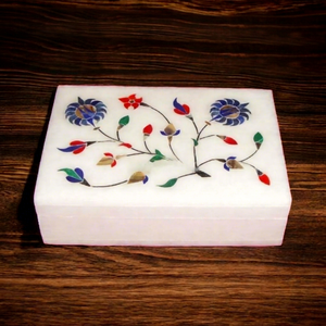 Stonecrafts International Modern Marble Square Engraved Jewelry Box Custom Sizes High Export Quality Storage Accessories - Product Image 1