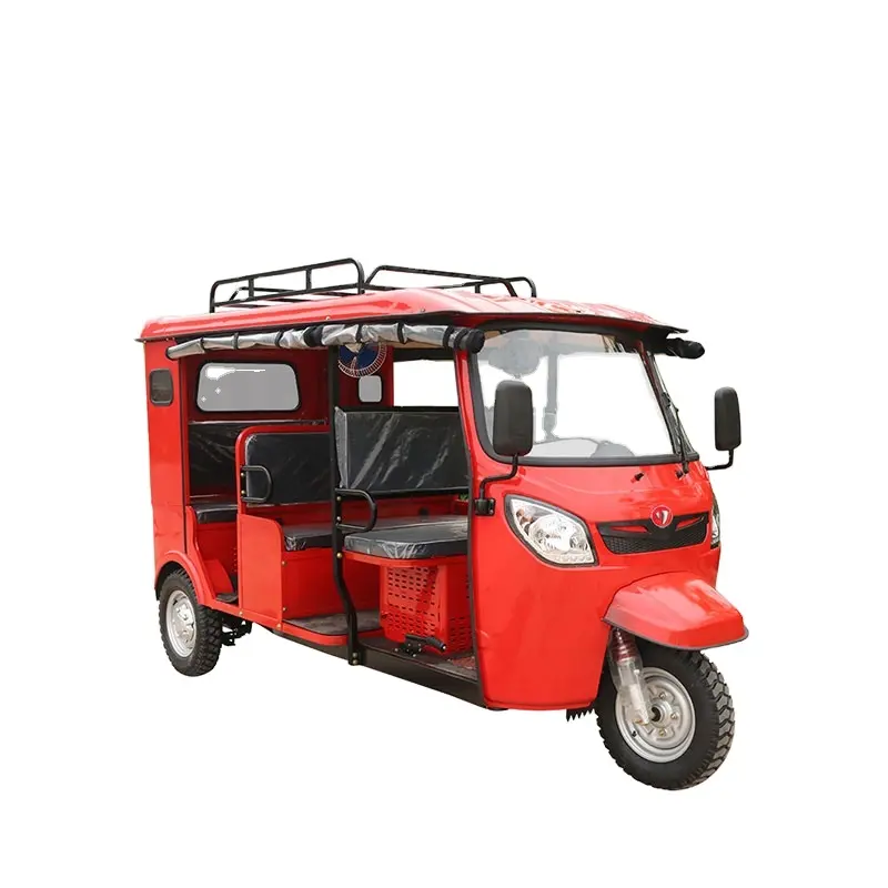 YOUNEV hot-selling tuk tuk 7 passenger gasoline passenger three wheel tricycle with roof