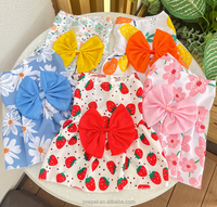 Robe d'été pour animaux de compagnie avec nœud papillon, accessoires pour chiens, vêtements pour chats et chiens
