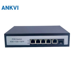 KU-6004G สวิตช์ PoE กิกะบิตพอร์ต4พอร์ต2อัปลิงค์10/100/1000Mbps 30W/พอร์ต60W VLAN 802.3at/AF - Product Image 1