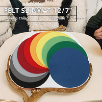 Tapis de table tournant en feutre personnalisé acoustique de qualité supérieure Tapis de table de style classique écologique Nouveau modèle d'utilisation