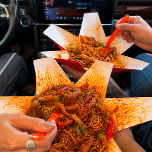 Scatole per Asporto Ecologiche Riciclabili Pieghevoli Rigide con Goffratura per Imballaggio Alimentare, Scatola per Noodle e Riso <span class=keywords><strong>Mendi</strong></span> - Product Image 1