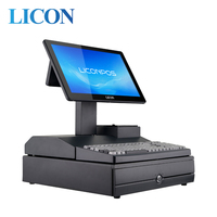Ordinateur de point de vente de bureau LICON, caisse enregistreuse, écran LCD, système de point de vente tout-en-un, terminal avec imprimante/tiroir