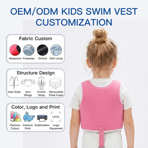 Gilet de natation en néoprène pour enfants, veste flottante avec bretelles réglables, mousse EPE, aide à la flottabilité pour l'entraînement, pour tout-petits et enfants, plage et <span class=keywords><strong>piscine</strong></span> - Product Image 3