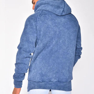 Sweat à capuche d'hiver 100 % coton délavé à l'acide de haute qualité pour hommes, avec logo personnalisé, en tissu polaire, style streetwear, vente en gros, meilleur prix - Product Image 4