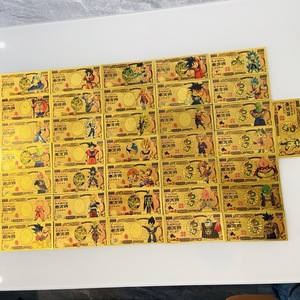 Billetes de Oro de la <span class=keywords><strong>Serie</strong></span> de Anime Japonés Dragon Ball Saiyan de Kindian, Tarjeta Coleccionable de Anime, Moneda Conmemorativa de Anime - Product Image 2