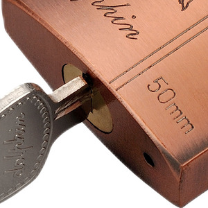 Cilindro de cobre Grillete corto Cerradura antirrobo Candado de 50mm Tipo de arco Candado rojo Candado atómico de latón - Product Image 6