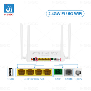 HSGQ-X411DWC GPON CATV ONT 4GE+1POTS+1CATV+WIFI+1USB XPON ONU para TV por Fibra Óptica Estable - Product Image 2
