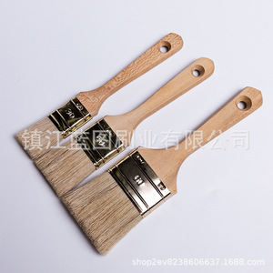 Brocha plana para pintar con cerdas de cerdo, mango de madera de sicomoro francés, 12-18 mm, origen Zhenjiang, para uso en pintura. - Product Image 4