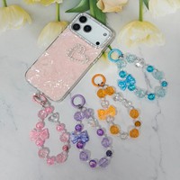 Bracelet de téléphone portable universel portable, chaîne de téléphone portable pour iPhone, bracelet de poignet papillon bleu violet