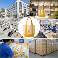 Sac fourre-tout en toile de coton écologique et durable de 12 oz, broderie de logo personnalisée, couleurs personnalisables, fermeture magnétique, polyvalent, idéal pour le shopping
