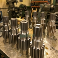 Arbre de transmission robuste sur mesure avec roulement pour robots éoliens et engins miniers - Acier allié 42CrMo/35CrMo certifié ISO