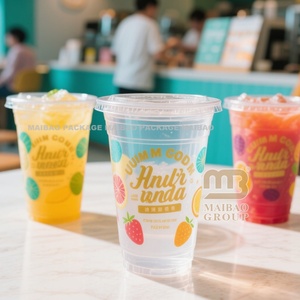 ถ้วยพลาสติกพร้อมฝาขนาด16ออนซ์22ออนซ์24ออนซ์32ออนซ์ถ้วยพลาสติกสีสันสดใสสีรุ้งทองขนาด20ออนซ์แบบใช้แล้วทิ้ง - Product Image 3