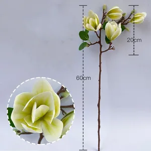 Flor Artificial de Magnolia de Alta Calidad con 5 Cabezas de PU, Tacto Real, Premium, para Decoración del Hogar - Product Image 5