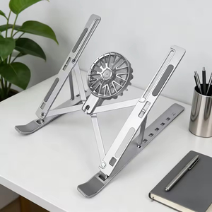 Support pour tablette PC de 18 pouces, mini ventilateur, support pliable pour dissipation de chaleur, support réglable en alliage d'aluminium, Portable, antidérapant - Product Image 1