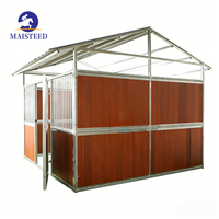 Écurie préfabriquée de haute qualité pour l'entraînement équestre et box de stockage pour chevaux, abri pour chevaux avec porte coulissante