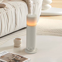 Humidificateur d'air électronique de luxe à LED, diffuseur d'arômes et d'huiles essentielles, nouveau design, pour toute la pièce, 0,5-2,0 L