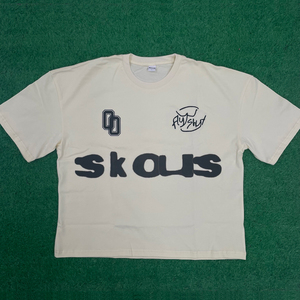 เสื้อยืดโอเวอร์ไซส์ทรงบ็อกซี่ ไหล่ตก พิมพ์ลาย DTG พร้อมโลโก้ตามสั่งจากผู้ผลิต ผ้าเจอร์ซีย์เนื้อหนา ทรงครอป คอกลม สไตล์ดิสเทรส - Product Image 4